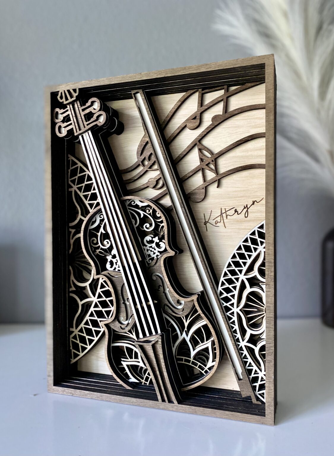 3D Violin Shadow Box – Peas In A Pod Designs