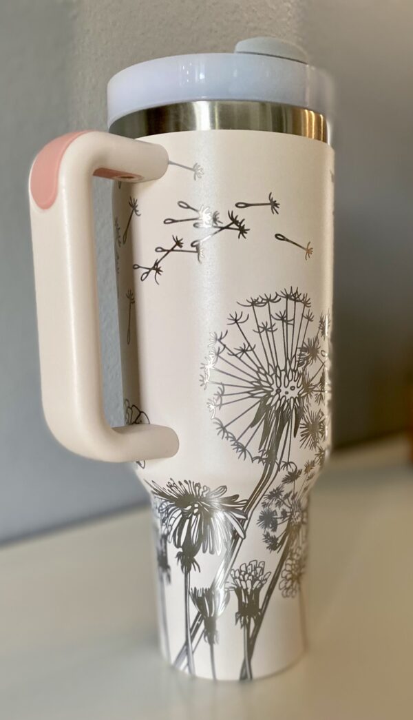 Dandelion 40oz Laser Engraved Tumbler - Image 2