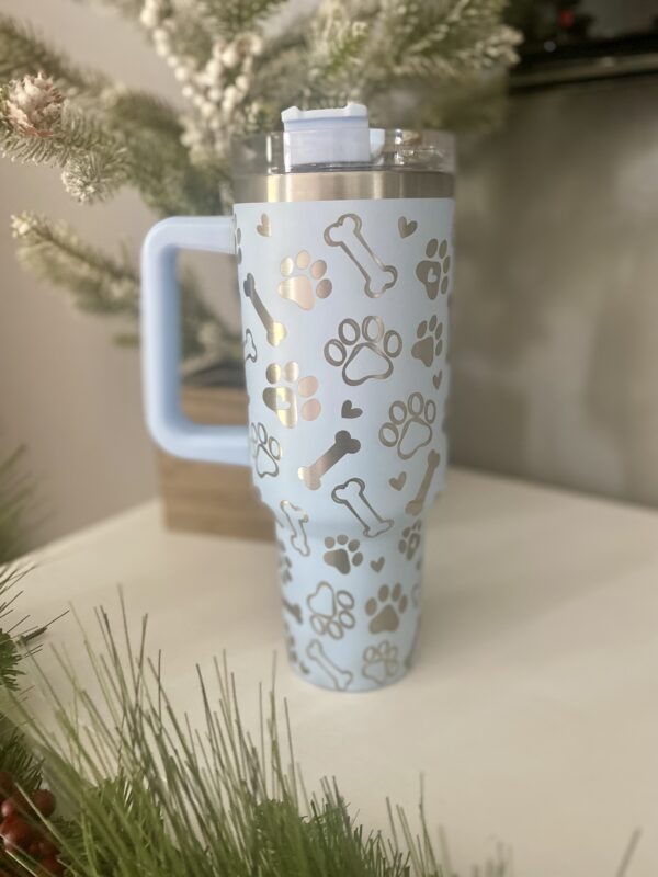 Paw Prints 40oz Laser Engraved Tumbler