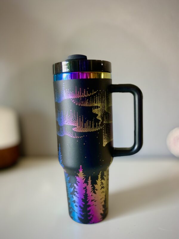 Northern Lights 40oz Laser Engraved Tumbler