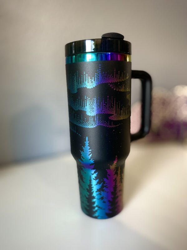 Northern Lights 40oz Laser Engraved Tumbler - Image 2