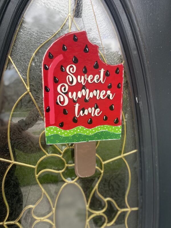 Watermelon Popsicle Door Sign