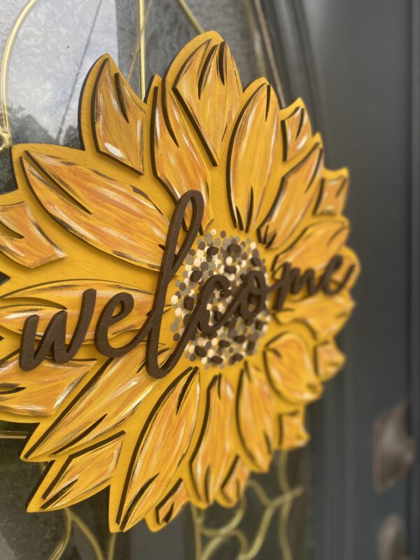 Sunflower 3-D Front Door Sign - Image 2