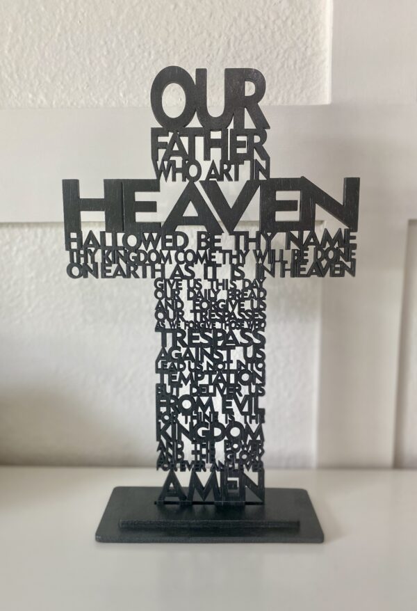 The Lord’s Prayer Cross Shelf Sitter